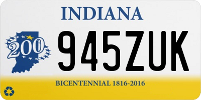 IN license plate 945ZUK