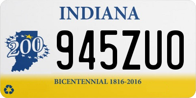 IN license plate 945ZUO