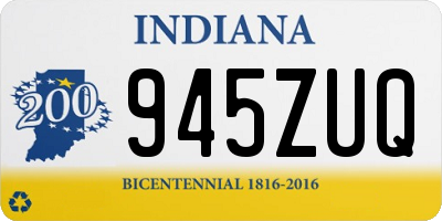 IN license plate 945ZUQ