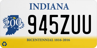 IN license plate 945ZUU