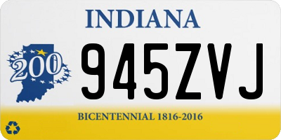IN license plate 945ZVJ