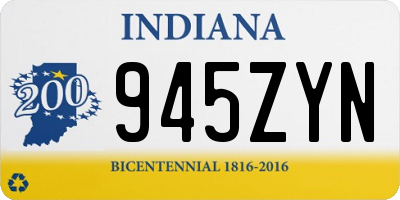 IN license plate 945ZYN