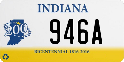 IN license plate 946A