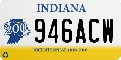 IN license plate 946ACW