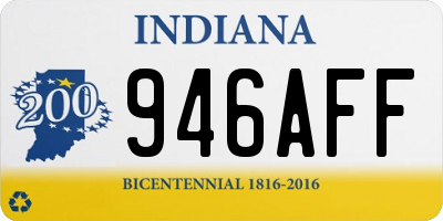 IN license plate 946AFF