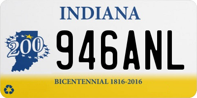 IN license plate 946ANL