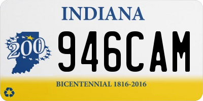 IN license plate 946CAM