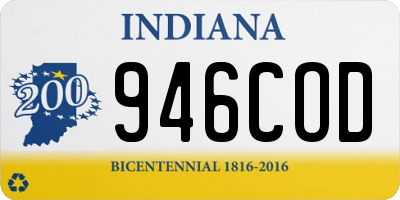 IN license plate 946COD