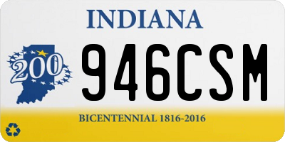 IN license plate 946CSM