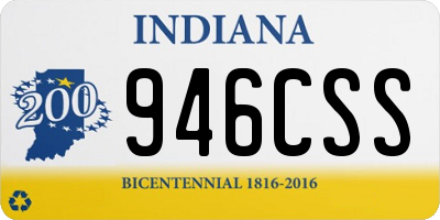 IN license plate 946CSS