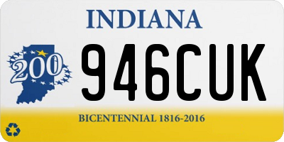 IN license plate 946CUK