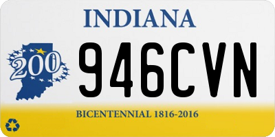 IN license plate 946CVN