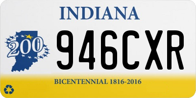 IN license plate 946CXR