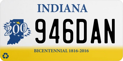 IN license plate 946DAN
