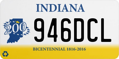 IN license plate 946DCL