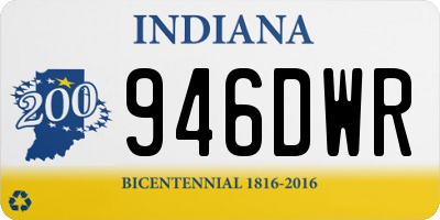 IN license plate 946DWR