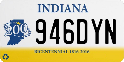 IN license plate 946DYN