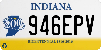 IN license plate 946EPV