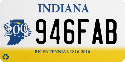 IN license plate 946FAB
