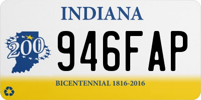 IN license plate 946FAP