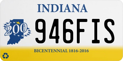 IN license plate 946FIS
