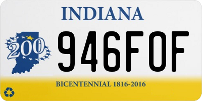 IN license plate 946FOF