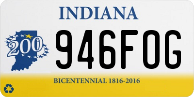 IN license plate 946FOG