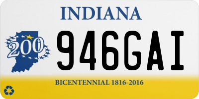 IN license plate 946GAI