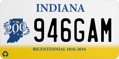 IN license plate 946GAM