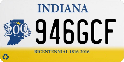 IN license plate 946GCF