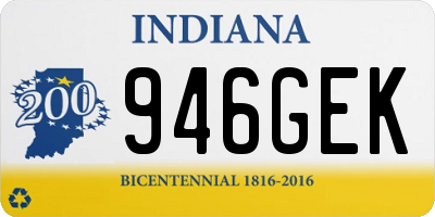 IN license plate 946GEK