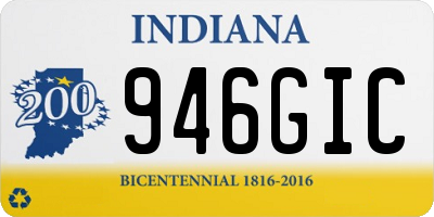 IN license plate 946GIC