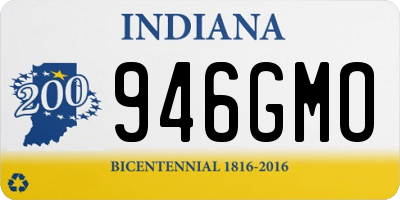 IN license plate 946GMO