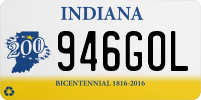 IN license plate 946GOL