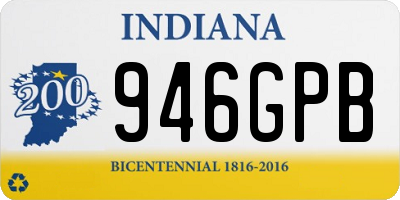 IN license plate 946GPB