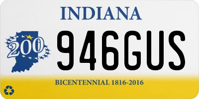 IN license plate 946GUS