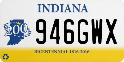 IN license plate 946GWX
