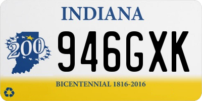 IN license plate 946GXK