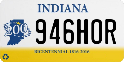 IN license plate 946HOR