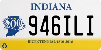 IN license plate 946ILI