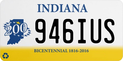 IN license plate 946IUS