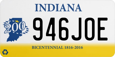 IN license plate 946JOE