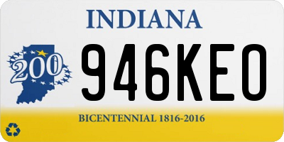 IN license plate 946KEO