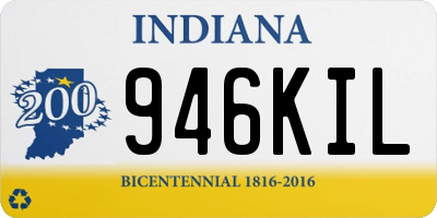 IN license plate 946KIL