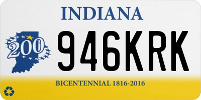 IN license plate 946KRK