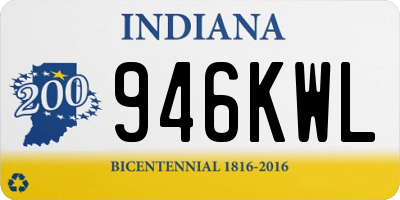 IN license plate 946KWL