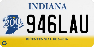 IN license plate 946LAU