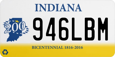 IN license plate 946LBM