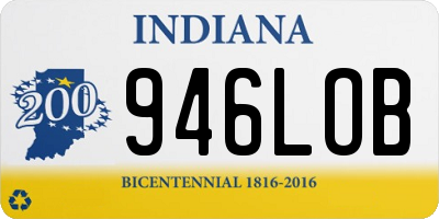 IN license plate 946LOB