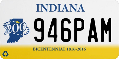 IN license plate 946PAM